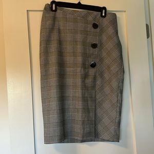 Le Château plaid pencil skirt